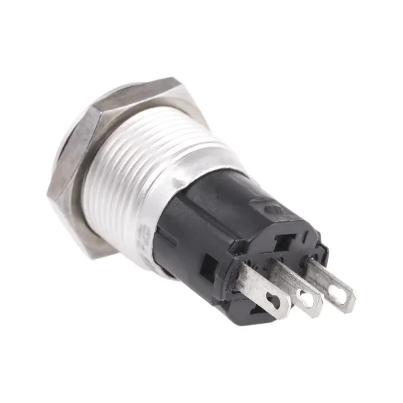 EAO 82 Series Push Button Switch Momentary Panel Mount 16 mm Cutout SPDT IP65 IP67 240 V AC 230 V AC 82-4571.1000
