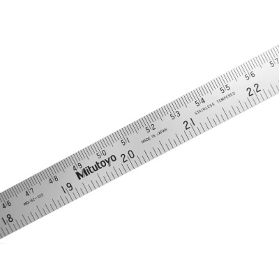 Mitutoyo 1 m Steel Ruler with Degree, Inch, Metric, Minute Units 182-309