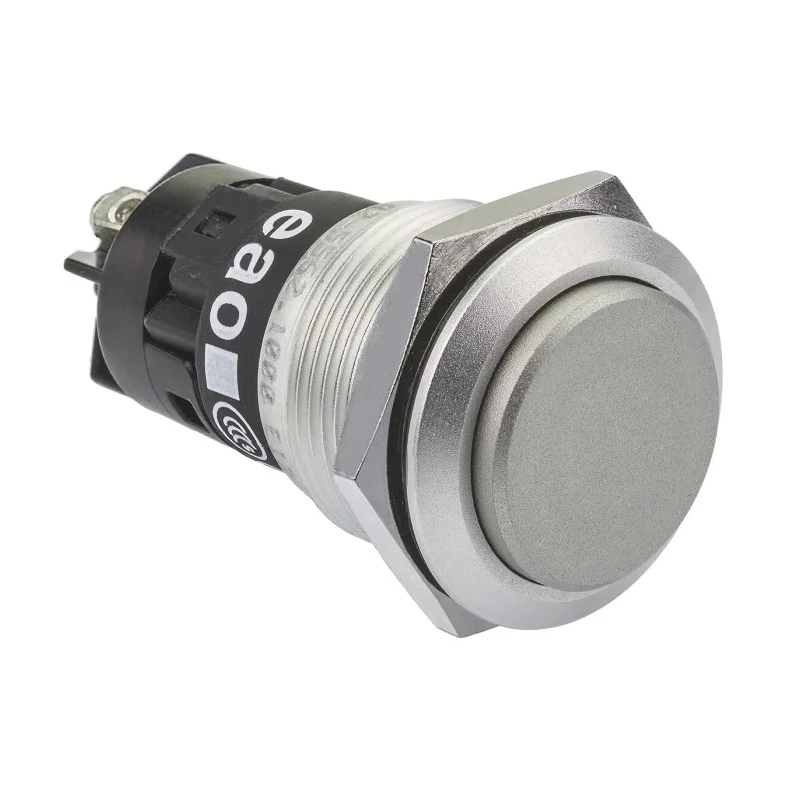 EAO 82 Series Push Button Switch Momentary Panel Mount 19 mm Cutout SPDT Screw Terminal IP65 IP67 240V 250V AC 82-5562.1000