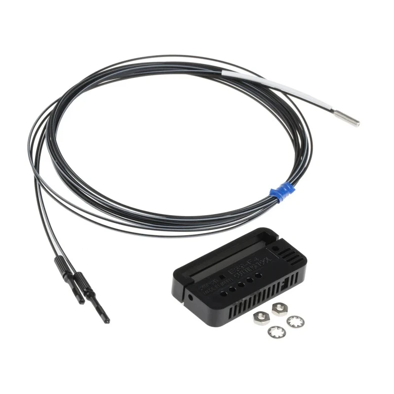 Omron Plastic Fibre Optic Sensor NPN PNP Output IP67 Threaded Mount E32-DC200E 2M