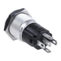 EAO Illuminated Momentary Panel Mount Push Button Switch, 16 mm Cutout, SPDT, Red LED, IP65 IP67, 12 V DC AC, 3A 82-4551.1113
