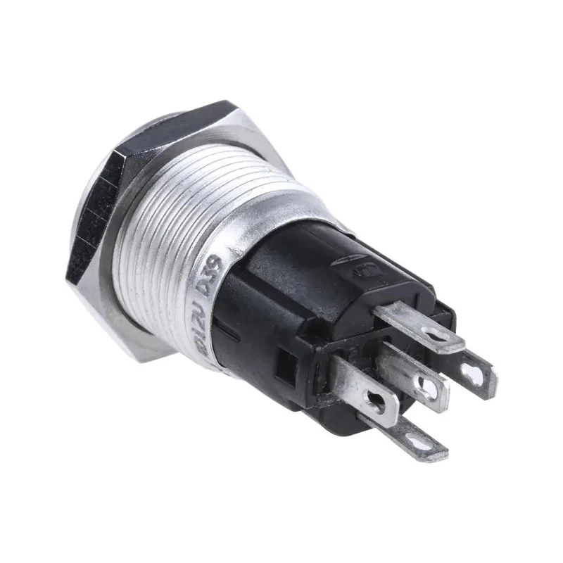 EAO Illuminated Momentary Panel Mount Push Button Switch, 16 mm Cutout, SPDT, Red LED, IP65 IP67, 12 V DC AC, 3A 82-4551.1113