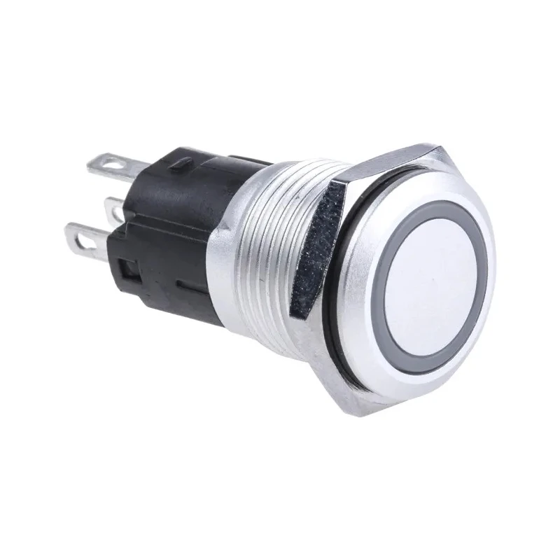 EAO Illuminated Momentary Panel Mount Push Button Switch, 16 mm Cutout, SPDT, Red LED, IP65 IP67, 12 V DC AC, 3A 82-4551.1113