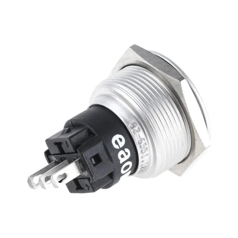EAO 82 Series Momentary Push Button Switch Panel Mount SPDT IP65 IP67 22.3 mm Cutout 240 V 250 V AC 82-6551.1000