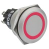 EAO 82 Series Illuminated Push Button Switch, Momentary, Panel Mount, 22.3 mm Cutout, SPDT, Red LED, IP65 82-6551.1113