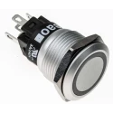 EAO 82 Series Illuminated Momentary Push Button Switch Panel Mount, 19 mm Cutout, SPDT, Green LED, IP65 IP67 82-5551.1134