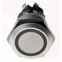EAO 82 Series Illuminated Momentary Push Button Switch Panel Mount, 19 mm Cutout, SPDT, Green LED, IP65 IP67 82-5551.1134