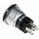 EAO 82 Series Illuminated Momentary Push Button Switch Panel Mount, 19 mm Cutout, SPDT, Green LED, IP65 IP67 82-5551.1134