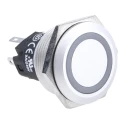 EAO 82 Series Illuminated Momentary Push Button Switch Panel Mount SPDT Green LED IP65 IP67 240 V 250 V 82-6551.1133