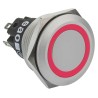 EAO 82 Series Illuminated Momentary Push Button Switch, Panel Mount, 22.3 mm Cutout, SPDT, Red LED, IP65, IP67 82-6551.1114
