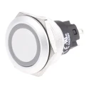 EAO 82 Series Illuminated Momentary Push Button Switch, Panel Mount, 22.3 mm Cutout, SPDT, Red LED, IP65, IP67 82-6551.1114
