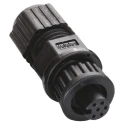 Amphenol Industrial Circular Connector 6 Contacts Panel Mount Miniature Socket Female IP67 Ceres Series AU-06BFFA-LL7001