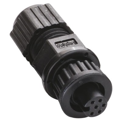 Amphenol Industrial Circular Connector 6 Contacts Panel Mount Miniature Socket Female IP67 Ceres Series AU-06BFFA-LL7001