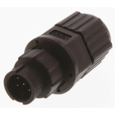 Amphenol Industrial Circular Connector, 5 Contacts, Panel Mount, Miniature Plug Male, IP67 Rated, Nylon AU-05BMMA-LL7001