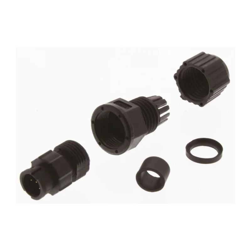 Amphenol Industrial Circular Connector, 5 Contacts, Panel Mount, Miniature Plug Male, IP67 Rated, Nylon AU-05BMMA-LL7001