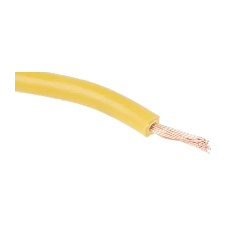 RS PRO Yellow 1 mm² Hook Up Wire, 18 AWG, 32/0.2 mm Strands, 25 m Length, Polyvinyl Chloride Jacket, Flexible BK 811-4425