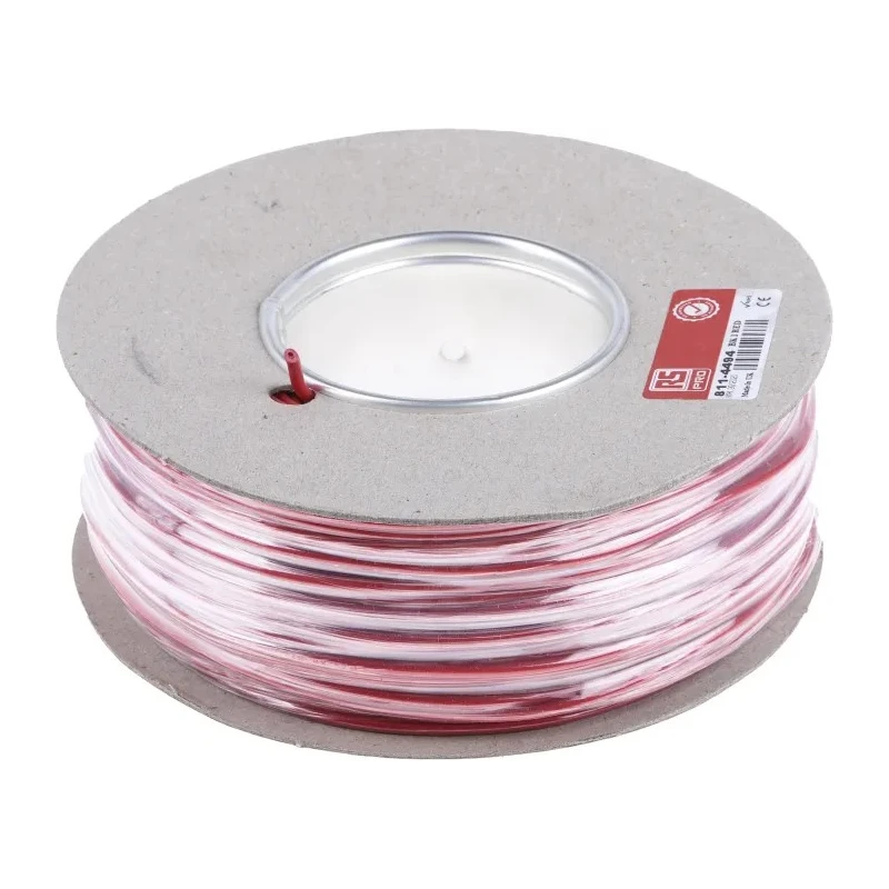 RS PRO Red 1 mm² Hook Up Wire, 18 AWG, 32/0.2 mm Core Strands, 100 m Length, Polyvinyl Chloride Insulation 811-4494