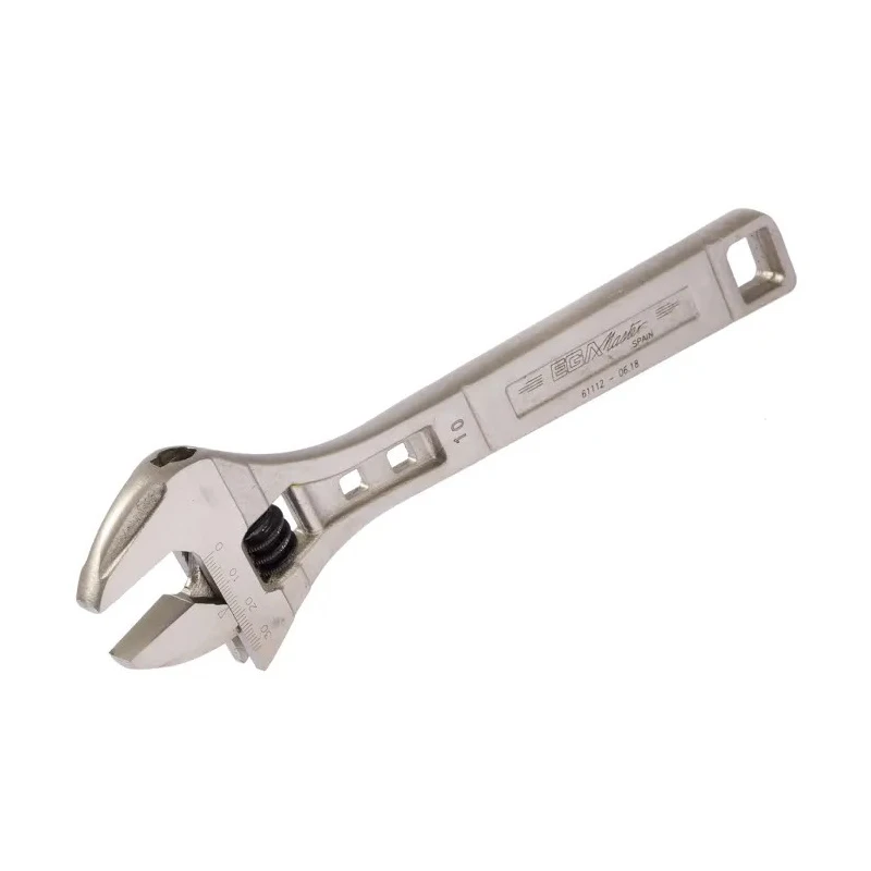 Ega-Master 29 mm Jaw Capacity Adjustable Spanner 250mm Overall Metal Handle VDE/1000V Approved Non-Sparking 61112