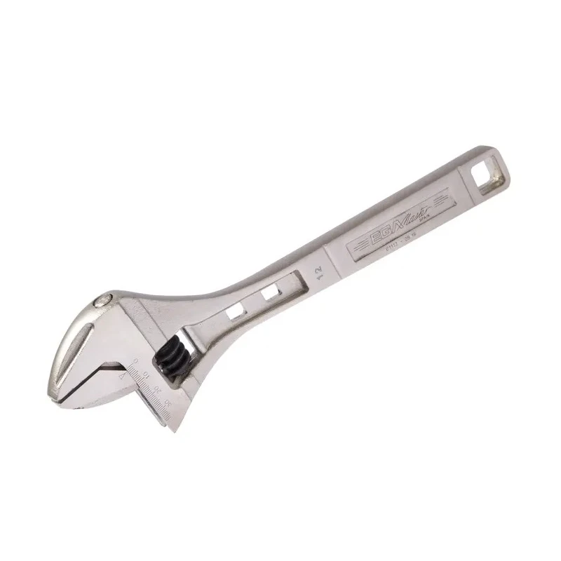 Ega-Master Adjustable Spanner 33.5 mm Jaw Capacity 300mm Overall Length Metal Handle VDE/1000V Approved Non-Sparking 61113