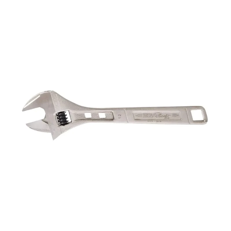 Ega-Master Adjustable Spanner 33.5 mm Jaw Capacity 300mm Overall Length Metal Handle VDE/1000V Approved Non-Sparking 61113