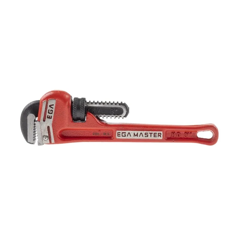Ega-Master Pipe Wrench 25.4 mm Jaw Capacity, 203.2 mm Overall Length, Metal Handle, VDE 1000V Approved, Phosphate 61014