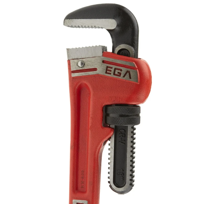 Ega-Master Pipe Wrench 50.08 mm Jaw Capacity, 457.2 mm Overall Length, Metal Handle, VDE/1000V Approved Non-Sparking 61018