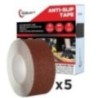 Robustt Anti Skid/AntiSlip 18m x 50mm Brown Fall Resistant With PET Material And Solvent Acrylic Adhesive Tape (Pack Of 5)