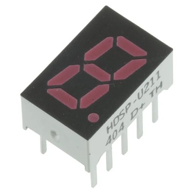 Broadcom 1 Digit 7 Segment Red LED Display Anode 8mm Character Height HDSP-U211
