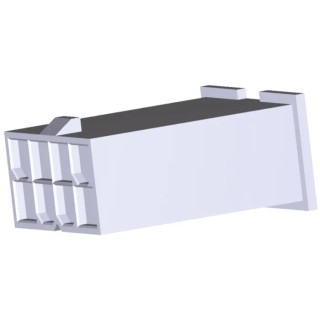 TE Connectivity VAL-U-LOK Male Connector Housing 4 Way 2 Row Straight 4.2 mm Pitch 1969612-4