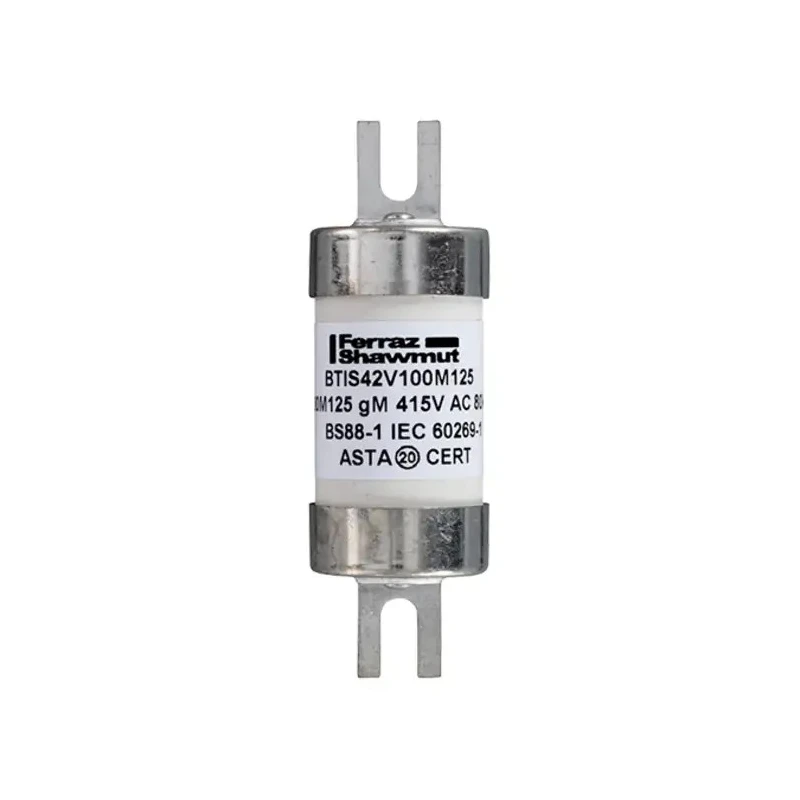 Mersen 100A Bolted Tag Fuse A3 415V AC High Rupture Capacity Offset Tag Fuse BTIS42V100M125 N1019188 / BTIS42V100M125