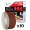 Robustt Anti Skid/AntiSlip 18m x 50mm Brown Fall Resistant With PET Material And Solvent Acrylic Adhesive Tape (Pack Of 10)