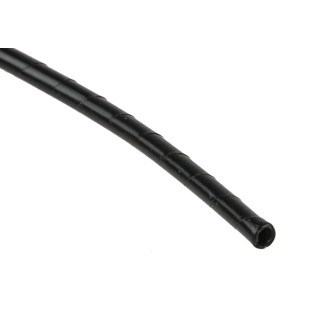 RS PRO Spiral Cable Wrap Black Polyethylene 3 mm Diameter 5 m Length 10 mm Maximum Bundle Diameter 811-7632
