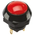 Otto P9 Series Push Button Switch Momentary Panel SPDT Red LED IP68S 28V DC 115V AC P9-513121W