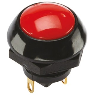 Otto P9 Series Push Button Switch Momentary Panel SPDT Red LED IP68S 28V DC 115V AC P9-513121W