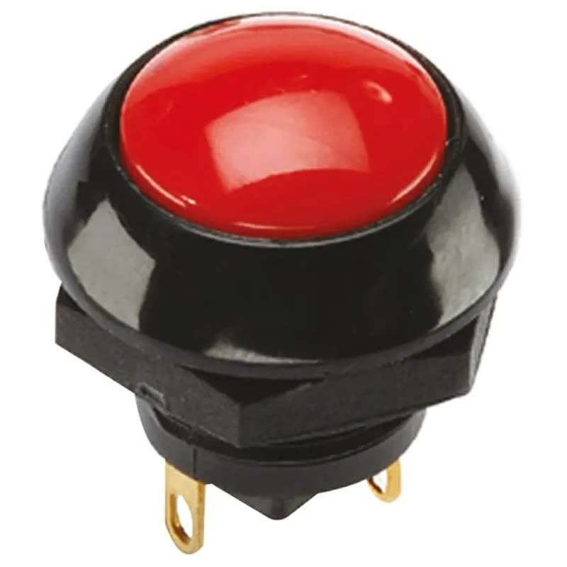 Otto P9 Series Push Button Switch Momentary Panel SPDT Red LED IP68S 28V DC 115V AC P9-513121W