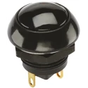 Otto P9 Series Push Button Switch Momentary Panel SPDT Black LED IP68S 28V dc 115V ac P9-513122W