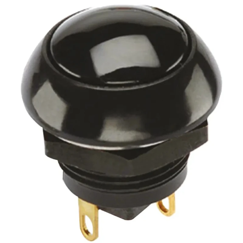 Otto P9 Series Push Button Switch Momentary Panel SPDT Black LED IP68S 28V dc 115V ac P9-513122W
