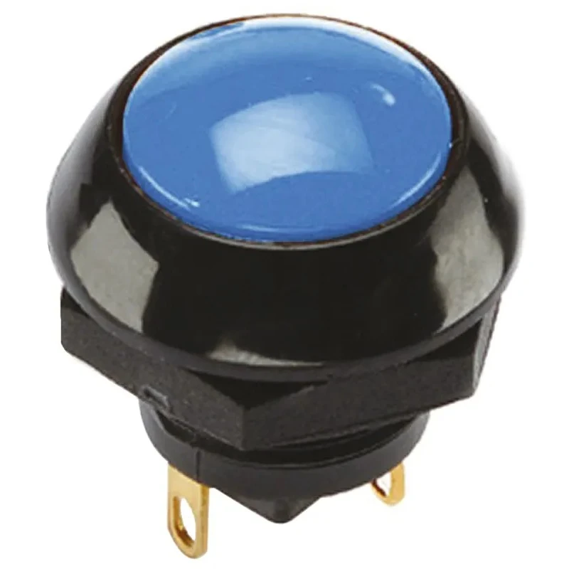 Otto P9 Series Momentary Push Button Switch Panel Mount SPDT Blue LED IP68S 28V dc 115V ac P9-513126W