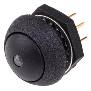 Otto Illuminated Push Button Switch, Momentary, Panel Mount, SPDT, Amber LED, IP68S, 28 V dc 115 V ac LP9-31231H22
