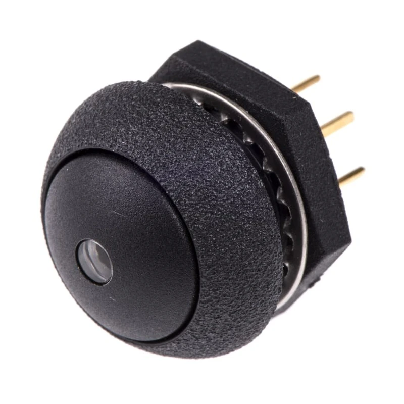 Otto Illuminated Push Button Switch, Momentary, Panel Mount, SPDT, Amber LED, IP68S, 28 V dc 115 V ac LP9-31231H22