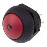 Otto P9 Series Illuminated Push Button Switch, Momentary, Panel Mount, SPDT Contact, Red LED, IP68S, 28 V dc LP9-31231F21