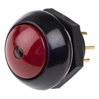 Otto Illuminated Push Button Switch Panel Mount Momentary SPDT Red LED IP68S 28 V dc 115 V ac LP9-11231F21