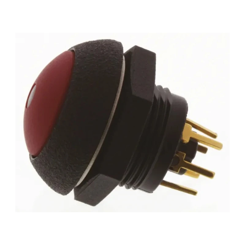 Otto P9 Series Illuminated Push Button Switch, Momentary, Panel Mount, SPDT Contact, Red LED, IP68S, 28 V dc LP9-31231F21