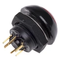 Otto Illuminated Push Button Switch Panel Mount Momentary SPDT Red LED IP68S 28 V dc 115 V ac LP9-11231F21