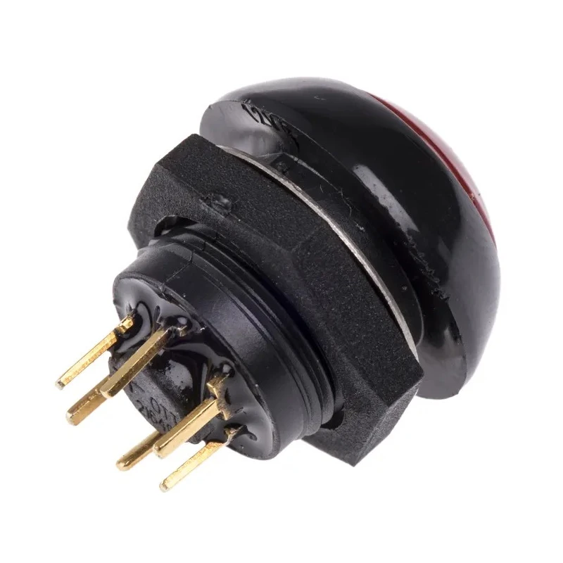 Otto Illuminated Push Button Switch Panel Mount Momentary SPDT Red LED IP68S 28 V dc 115 V ac LP9-11231F21