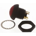 Otto P9 Series Illuminated Push Button Switch, Momentary, Panel Mount, SPDT Contact, Red LED, IP68S, 28 V dc LP9-31231F21