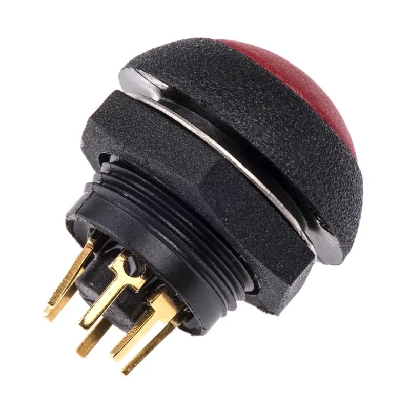 Otto P9 Series Illuminated Push Button Switch, Momentary, Panel Mount, SPDT Contact, Red LED, IP68S, 28 V dc LP9-31231F21