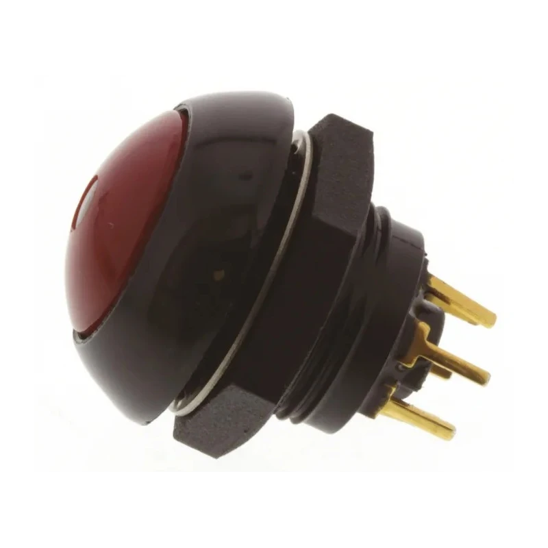 Otto Illuminated Push Button Switch Panel Mount Momentary SPDT Red LED IP68S 28 V dc 115 V ac LP9-11231F21