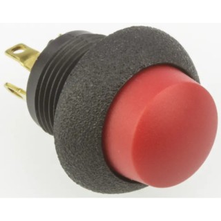 Otto P9 Series Push Button Switch Momentary Panel 0.5 x 0.5 in Cutout SPDT Red LED IP64 28V dc 115V ac P9-613121