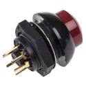 Otto Illuminated Push Button Switch, Momentary, Panel Mount, SPDT Contact, Red LED, IP68S Rated, 28 V dc 115 V LP9-21231F21